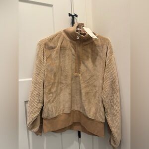 Dylan Beige Textured Teddy Jacket